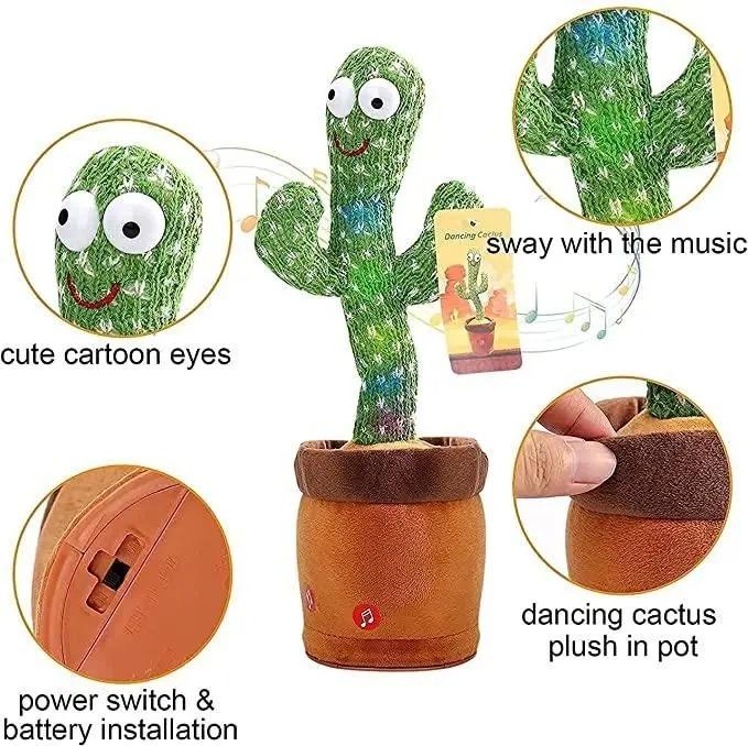 Dancing Cactus with Songs, Lights & Talking Feature