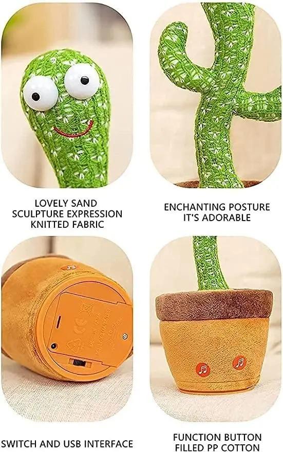 Dancing Cactus with Songs, Lights & Talking Feature